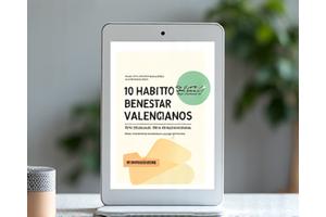 Imagen de una guía digital sobre hábitos de bienestar para personas ocupadas