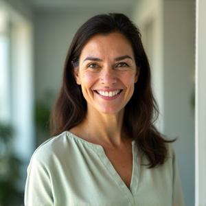 Retrato de Elena García, fisioterapeuta y co-fundadora de Vitalía Bienestar